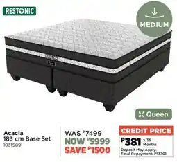 House & Home Restonic Acacia 183 cm Base Set offer