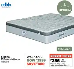 House & Home Edblo Singita 152cm Mattress offer