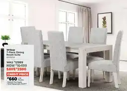 House & Home Willow Dining Room Suite offer