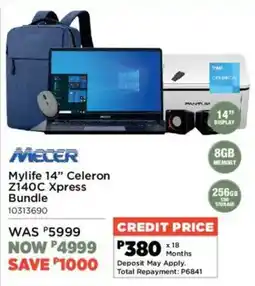 House & Home Mecer Mylife 14" Celeron Z140C Xpress Bundle offer