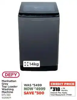 House & Home Defy Manhattan Grey Top Loader Washing Machine offer