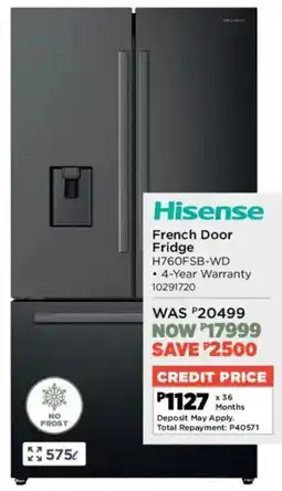 House & Home Hisense French Door Fridge offer