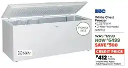House & Home KIC White Chest Freezer offer