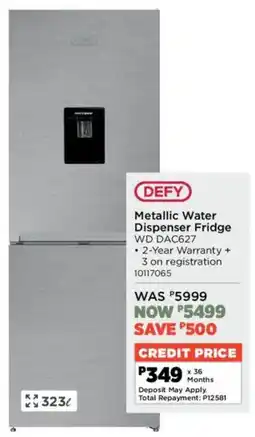 House & Home Defy Metallic Water Dispenser Fridge offer