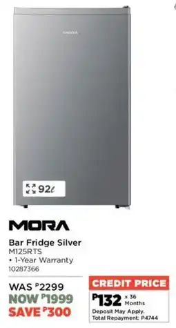 House & Home Mora Bar Fridge Silver offer