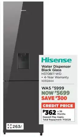 House & Home Hisense Water Dispenser Black Glass offer