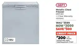 House & Home Defy Metallic Chest Freezer offer