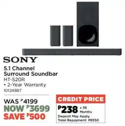 House & Home Sony 5.1 Channel Surround Soundbar offer