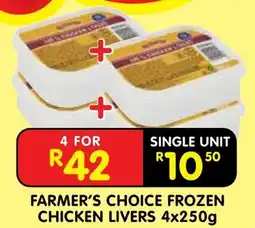 Shoprite Farmer's choice frozen chicken livers offer
