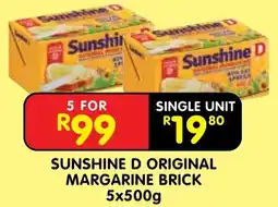Shoprite Sunshine d original margarine brick offer