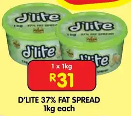 Shoprite D'lite 37% fat spread offer
