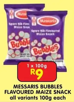 Shoprite Messaris bubbles flavoured maize snack offer