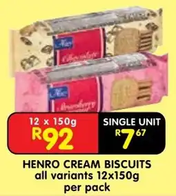 Shoprite Henro cream biscuits offer