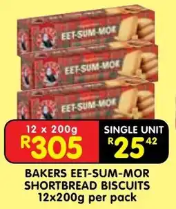 Shoprite Bakers eet-sum-mor shortbread biscuits offer
