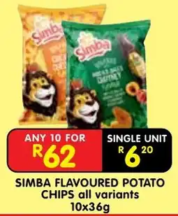 Shoprite Simba flavoured potato chips offer