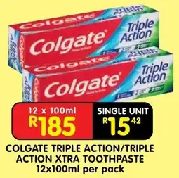 Shoprite Colgate triple action/ triple action xtra toothpaste offer
