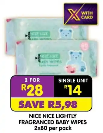 Shoprite Nice nice lightly fragranced baby wipes offer