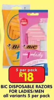 Shoprite Bic disposable razors for ladies/ men offer