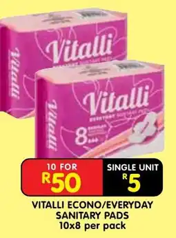 Shoprite Vitalli econo/ everyday sanitary pads offer