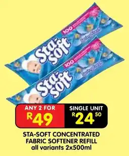 Shoprite Sta-soft concentrated fabric softener refill offer