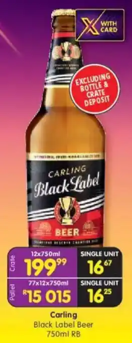 Carling Black Label Beer RB
