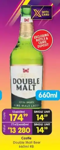 Shoprite Castle Double Malt Beer RB offer