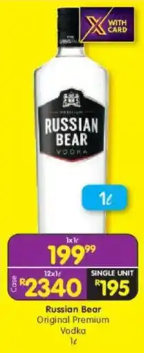 Shoprite Russian Bear Original Premium Vodka offer