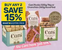Pick n Pay Cani Rusks or Crunchies Assorted offer