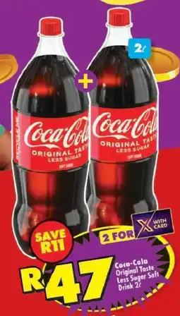 Shoprite Coca-Cola Original Taste Less Sugar Soft Drink offer