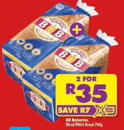 Shoprite BB Bakeries Sliced White Bread offer