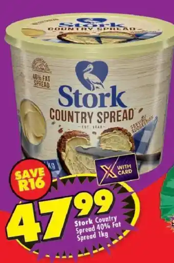 Shoprite Stork Country Spread 40% Fat Spread offer