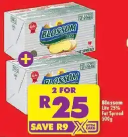 Shoprite Blossom Lite 25% Fat Spread offer