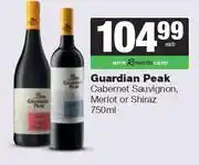 Spar Tops Guardian Peak Cabernet Sauvignon, Merlot Or Shiraz-750ml Each offer