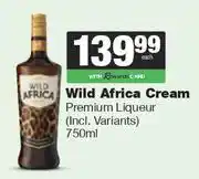 Spar Tops Wild Africa Cream Premium Liqueur (Incl Variants)-750ml offer
