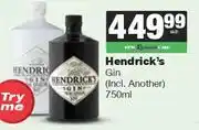 Spar Tops Hendrick's Gin (Incl Flavours)-750ml Each offer