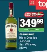 Spar Tops Jameson Triple Distilled Blended Irish Whisky-750ml offer
