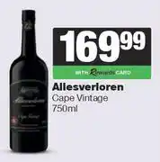 Spar Tops Allesverloren Cape Vintage-750ml offer