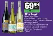 Spar Tops Olive Brook Sauvignon/Chenin Blanc, Chardonnay, Moscato, Rose, Shiraz/Cabernet, Pinotage-750ml Each offer