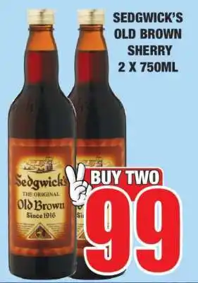 Boxer SEDGWICK'S OLD BROWN SHERRY 2 X 750ML offer