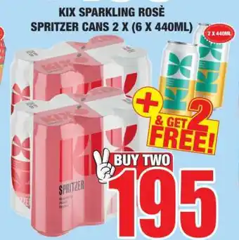 Boxer KIX Sparkling Rosè Spritzer Cans 2 x (6 x 440ml) offer