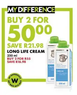 Woolworths LONG LIFE CREAM offer