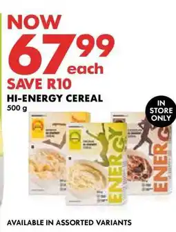 Woolworths HI-ENERGY CEREAL offer