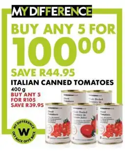 Woolworths Italian Canned Tomatoes offer