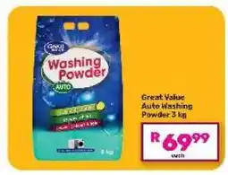 Game Great Value Auto Washing Powder 3 kg offer