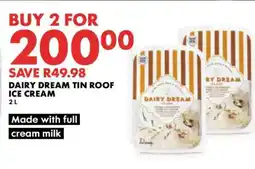Woolworths DAIRY DREAM TIN ROOF ICE CREAM offer