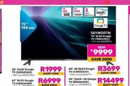 Game SKYWORTH 75 QLED Google TV (76GQ6000H) offer
