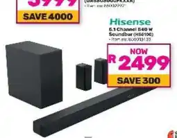 Game Hisense 5.1 Channel 540 W Soundbar (HS6100) offer