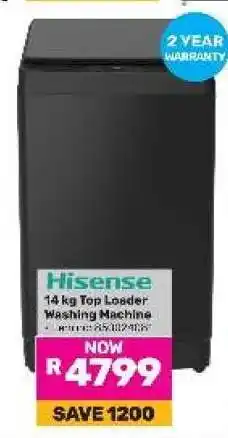 Game Hisense 14 kg Top Loader Washing Machine offer