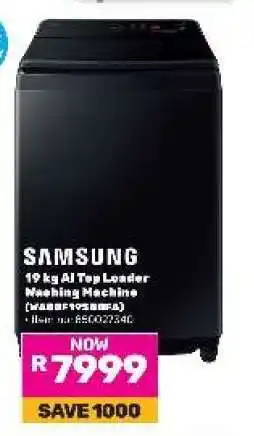 Game Samsung 19 kg AI Top Loader Washing Machine offer