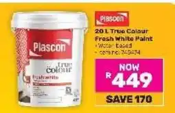 Game Plascon 20 L True Colour Fresh White Paint offer